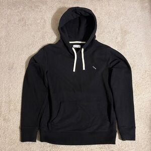 Saturdays New York City Black Hoodie with White Drawstrings